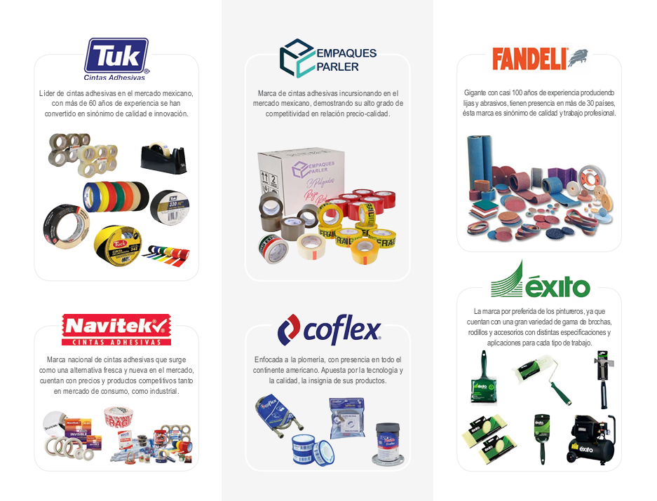 Tríptico Productos